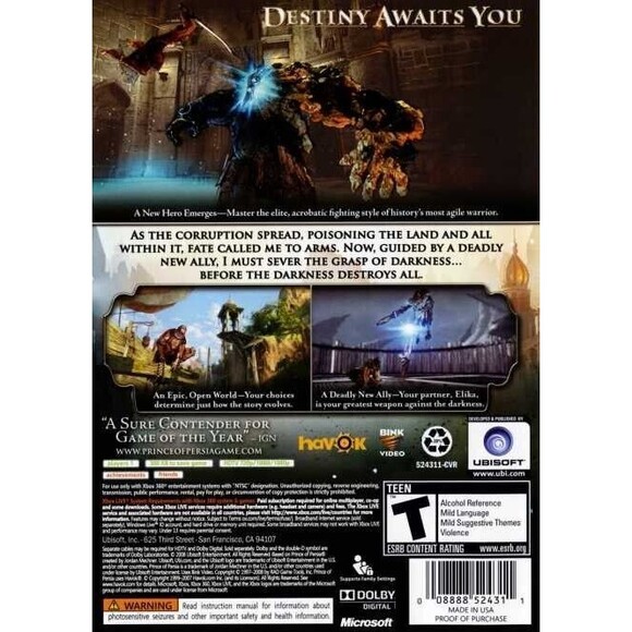 Prince of Persia (Xbox 360, 2008) - VideoGames - Picture 2 of 2
